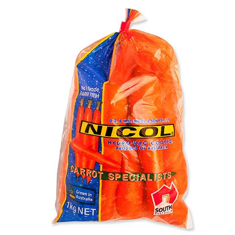 Carrots - Prepack Bag (1kg)